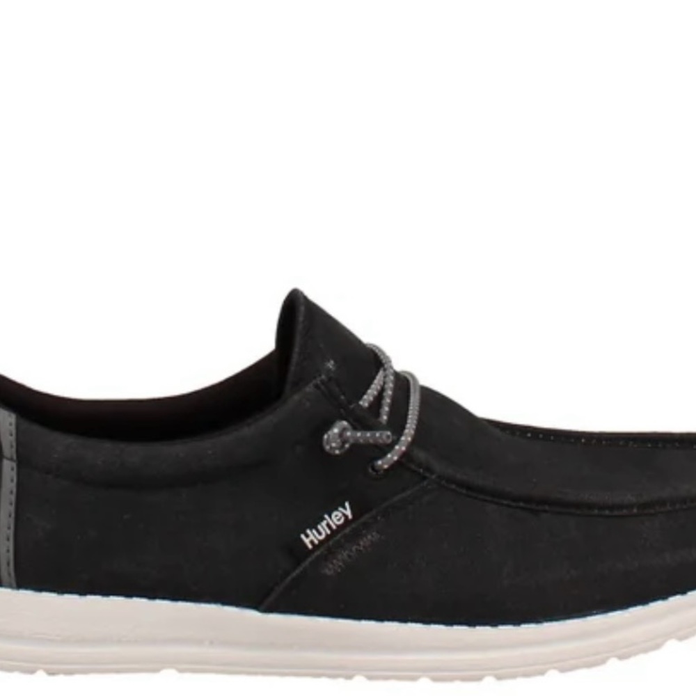 Hurley Laguna Men's Casual Slip On Shoes Black Memory Foam Water Repellent